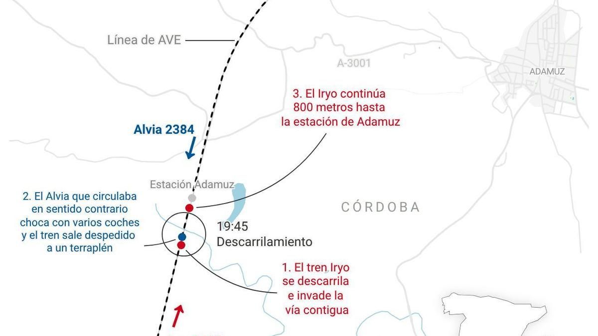 INFOGRAFÍA | El mapa del accidente de dos trenes en Adamuz