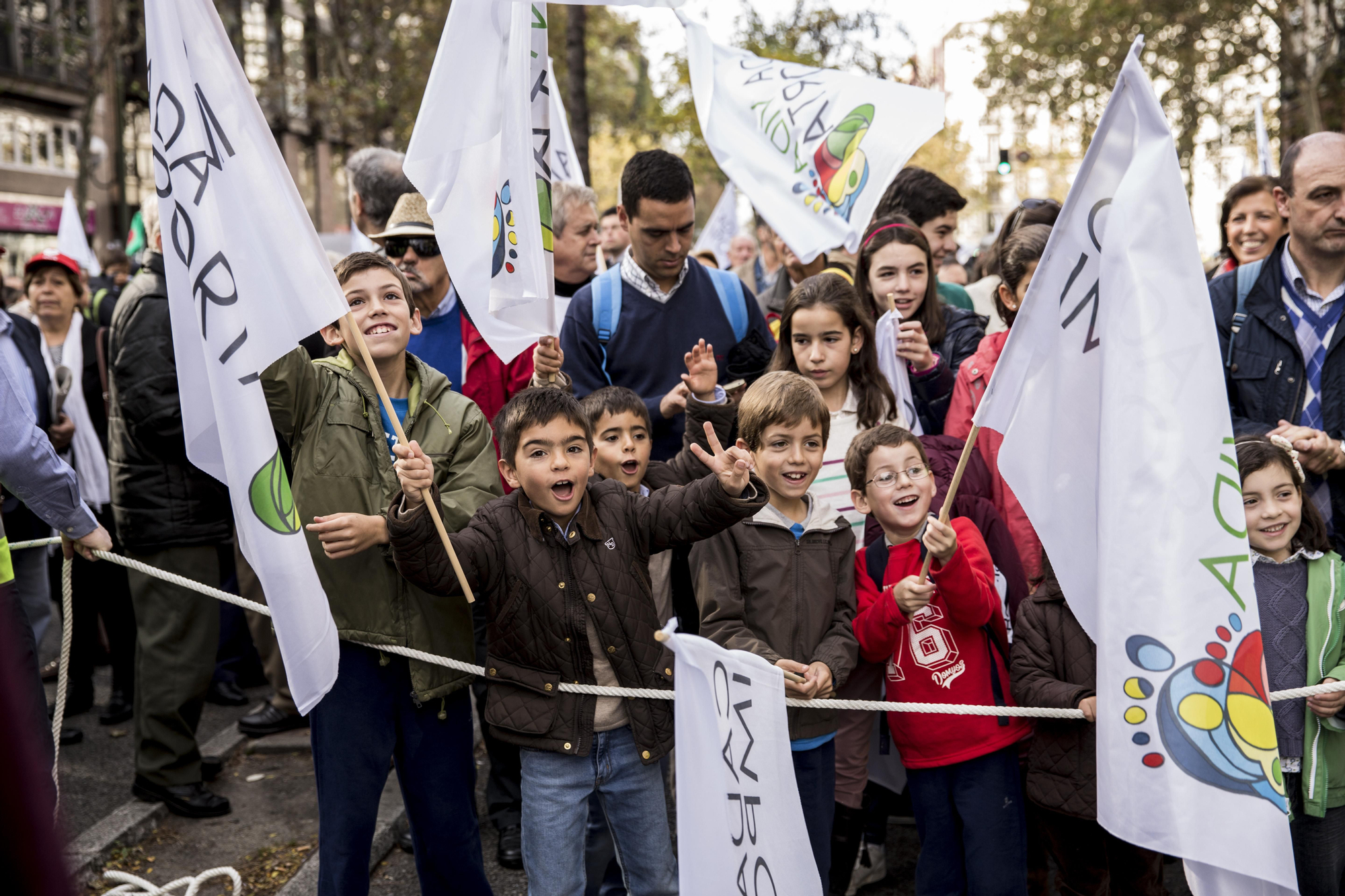 A la manifestación que ha recorrido las calles de Madrid han asistido muchas familias numerosas. \ Juan Ramón Robles