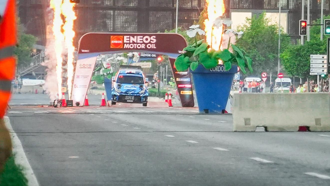 Tramo urbano del Rally Sierra Morena