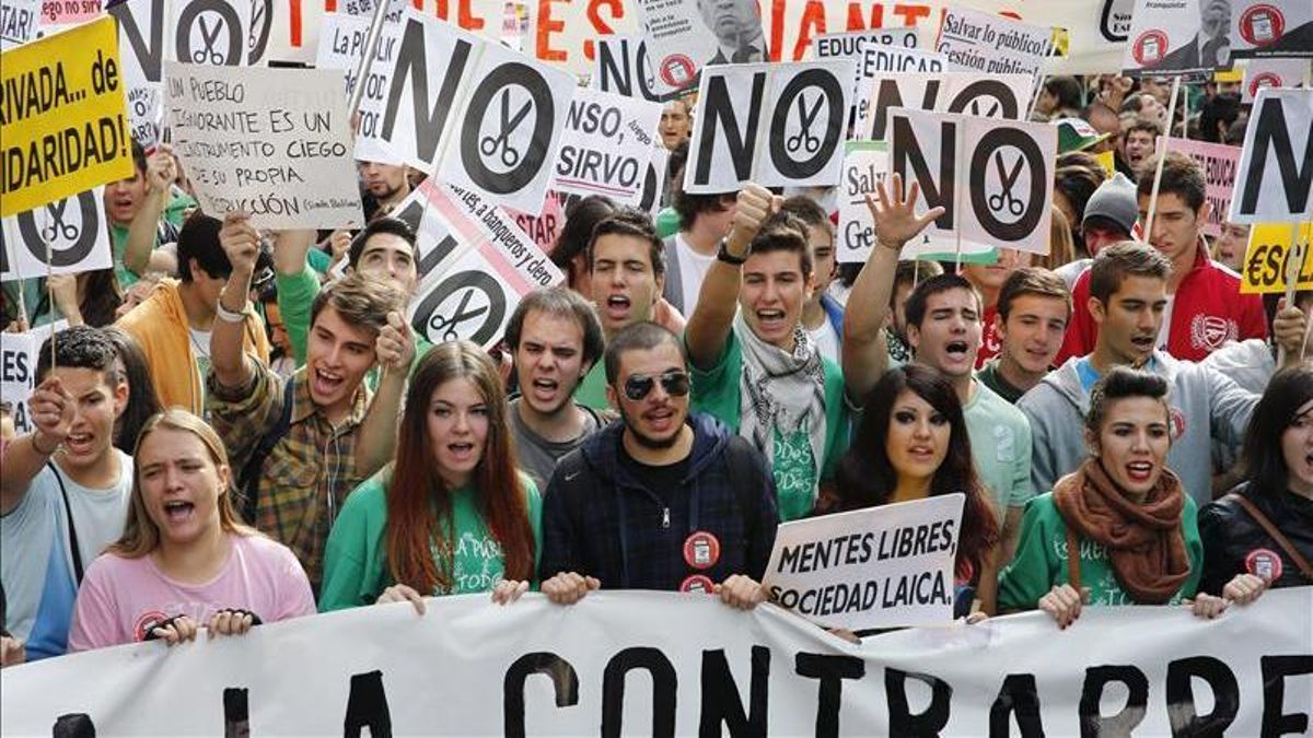 Imagen de archivo de ua manifestación en Madrid contra los recortes tras la crisis financiera