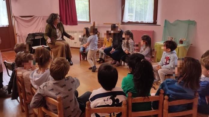 Recreación sobre el lobo con alumnado de Infantil