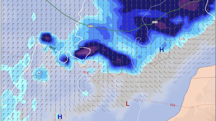 Lluvias abundantes e incluso nieve, la previsión del tiempo para esta semana en Canarias