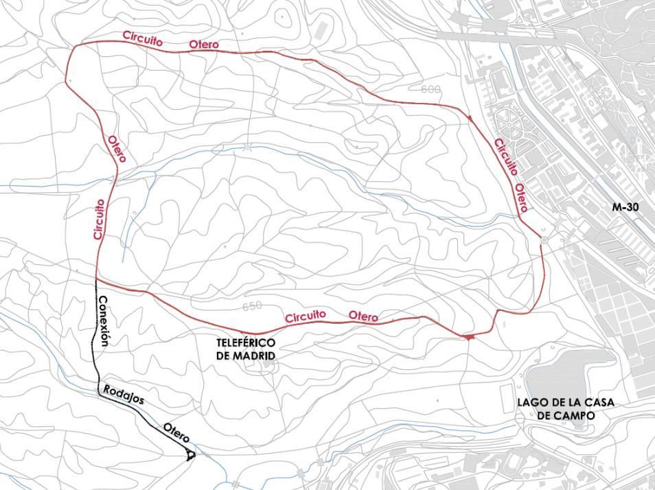 Carreteras que serán reasfaltadas en la Casa de Campo