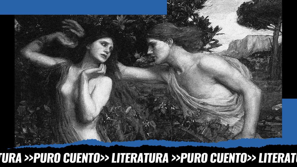 Fragmento de la pintura "Apollo y Daphne" de John William Waterhouse