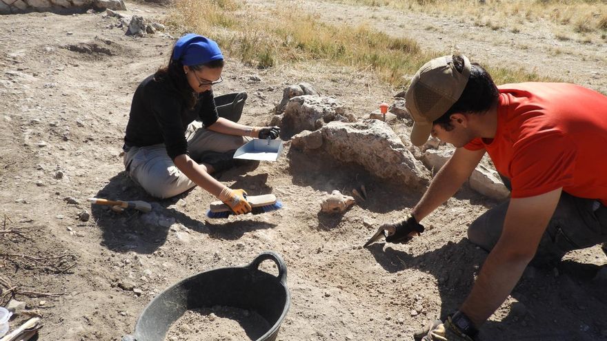 Trabajos de excavacion en La Graja