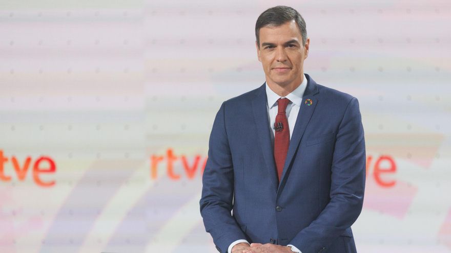 El presidente del Gobierno y candidato a la reelección por el PSOE, Pedro Sánchez, antes del debate electoral organizado por RTVE bajo el título ‘23J el debate final.