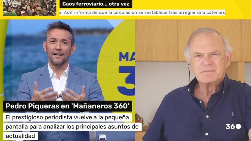Pedro Piqueras reaparece en RTVE como analista de 'Mañaneros 360' sobre la inmigración: "Lo llamo el virus del odio"