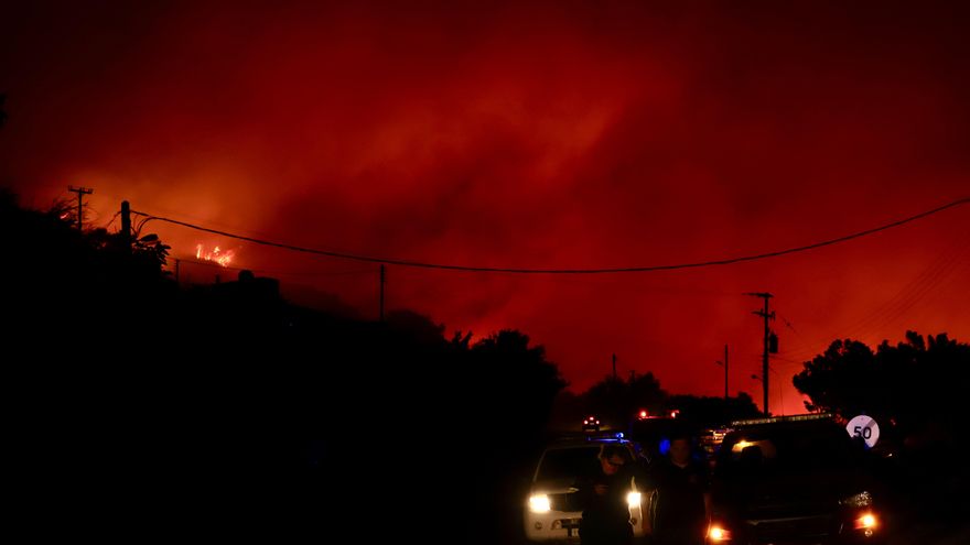 Imágenes del incendio en Creta