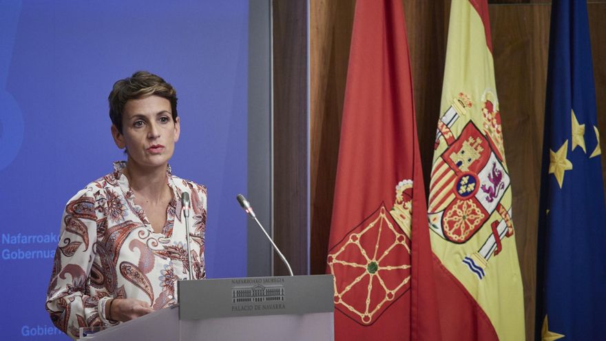 La presidenta del Gobierno de Navarra, María Chivite