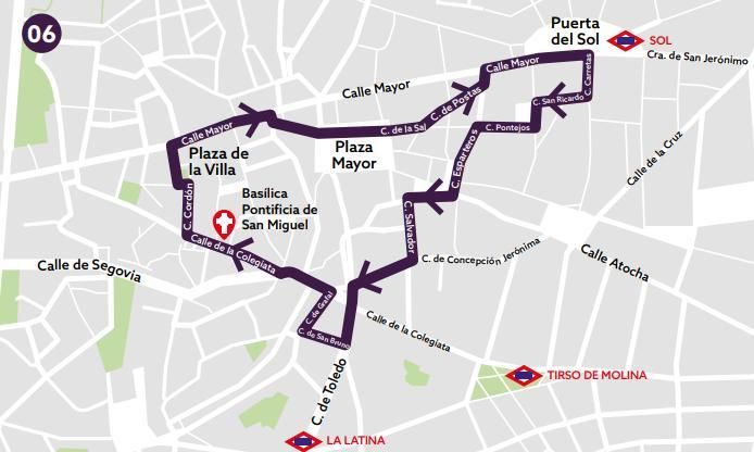 Recorrido de la procesión de Los Estudiantes del Domingo de Ramos