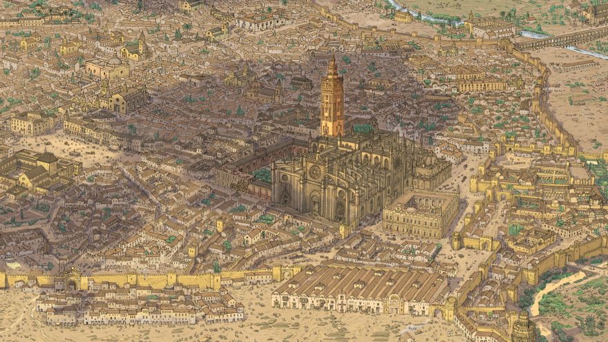 La Sevilla de Velázquez, retrato aéreo de una ciudad en la cúspide de su gloria