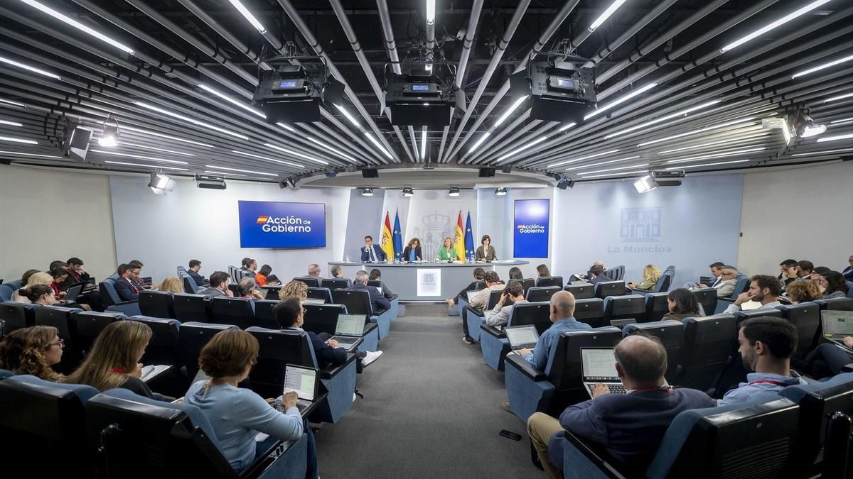 Rueda de prensa del Consejo de Ministros, este martes.