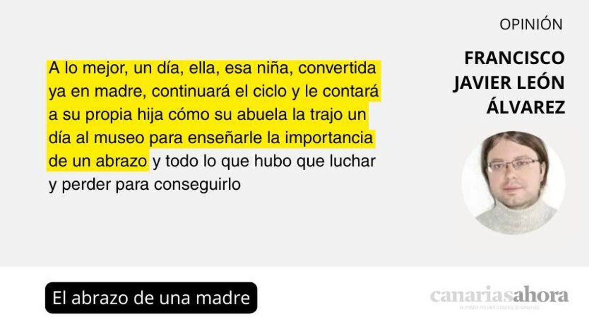 El abrazo de una madre