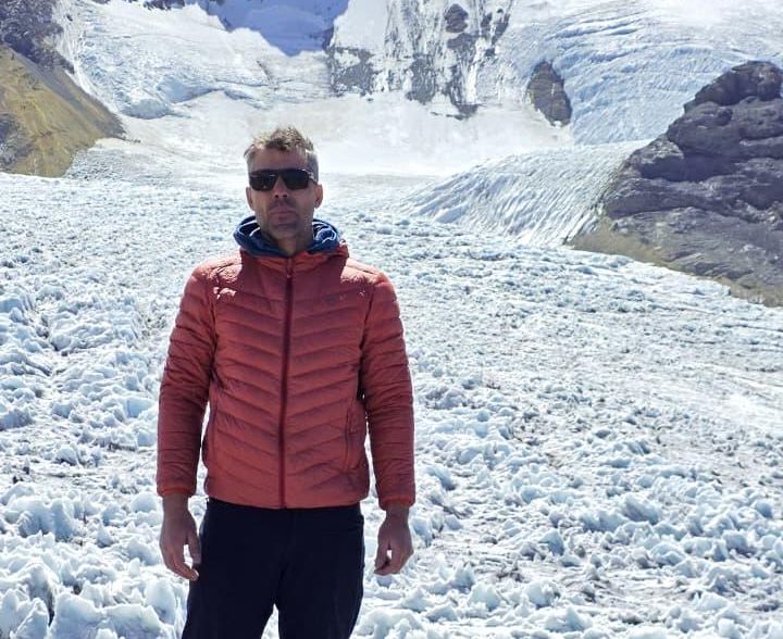 El glaciólogo Lucas Ruiz explicó cómo afectaría la falta de protección de los glaciares y ambiente periglaciar frente a futuras sequías. Foto: cortesía Lucas Ruiz para Mongabay Latam