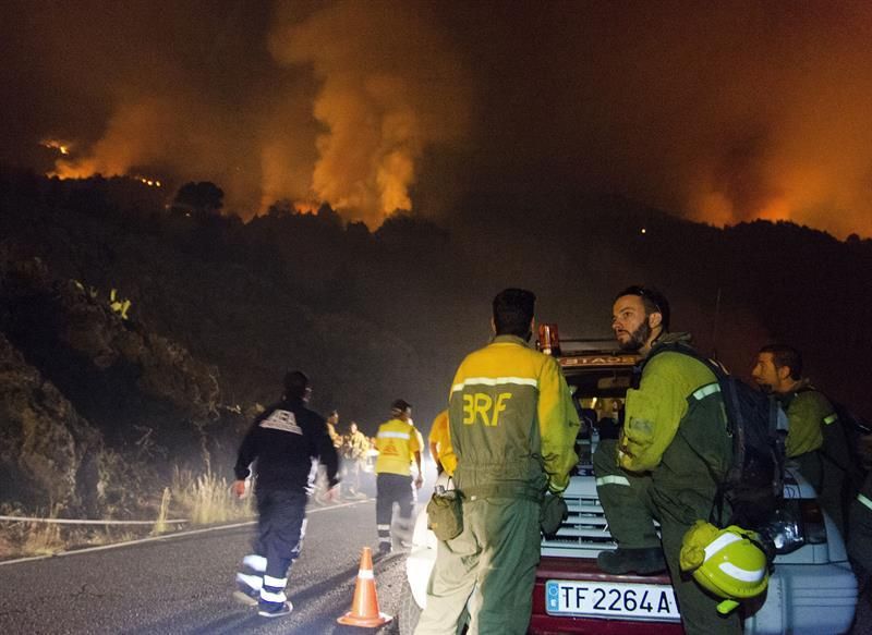 Incendio forestal en la isla de La Palma. (EFE)