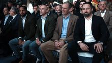 Los principales dirigentes de Vox, este domingo, en el Palacio de Vistalegre de Madrid.