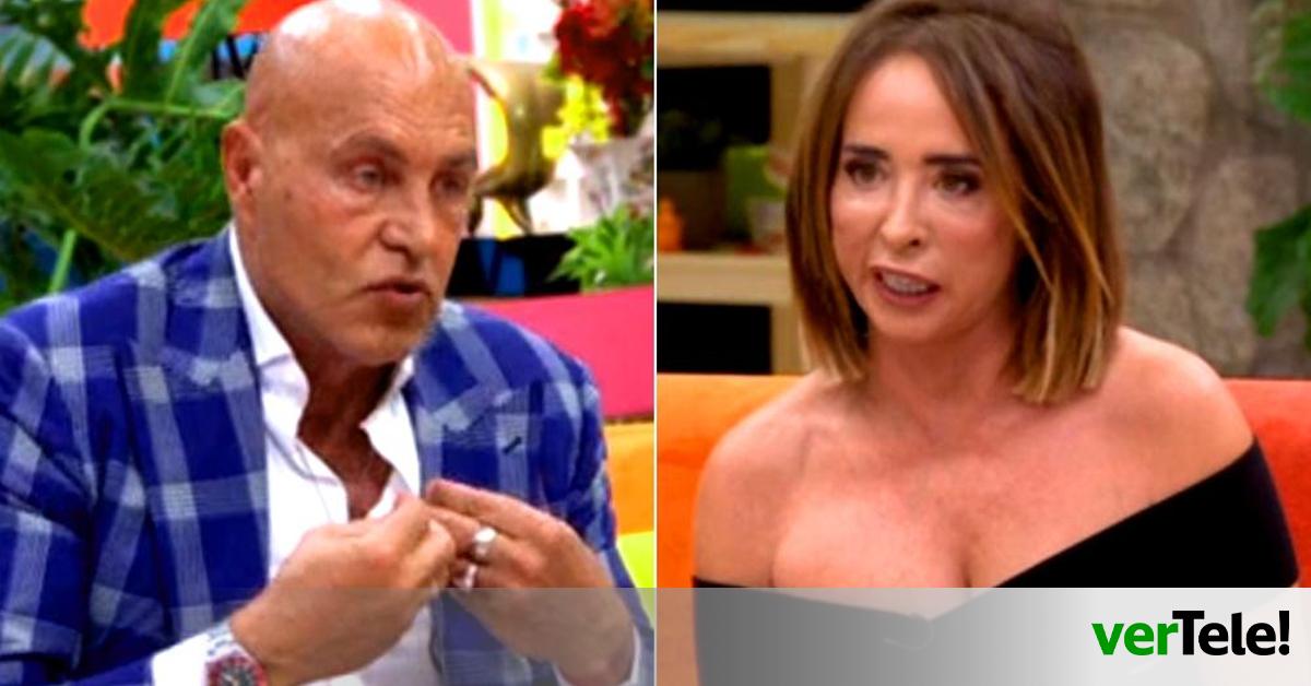La familia de la tele: María Patiño y Kiko Matamoros viven un nuevo enganchón en 'La familia de la tele': "De momento soy la presentadora"