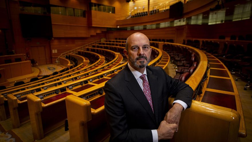 El presidente del Senado, Pedro Rollán, en una entrevista concedida a Europa Press.