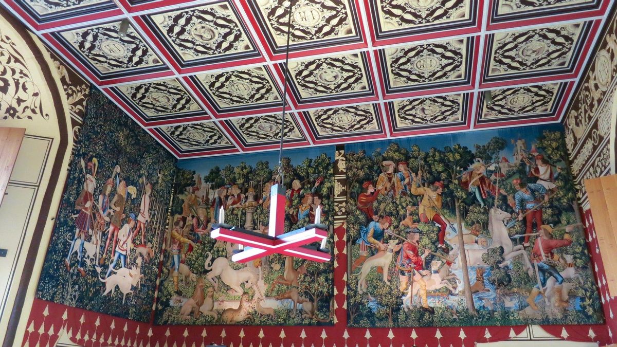 Sala decorada en el Castillo de Stirling.