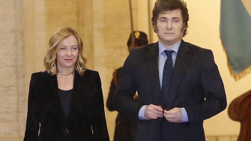 EuropaPress 6406098 primera ministra italiana giorgia meloni junto presidente argentina javier