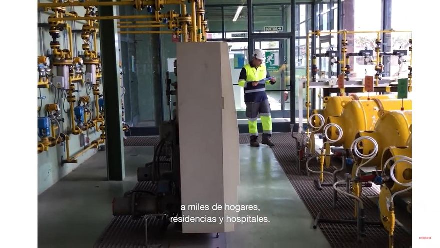 Caputura de pantalla del vídeo de homenaje a los trabajadores del Grupo Suez