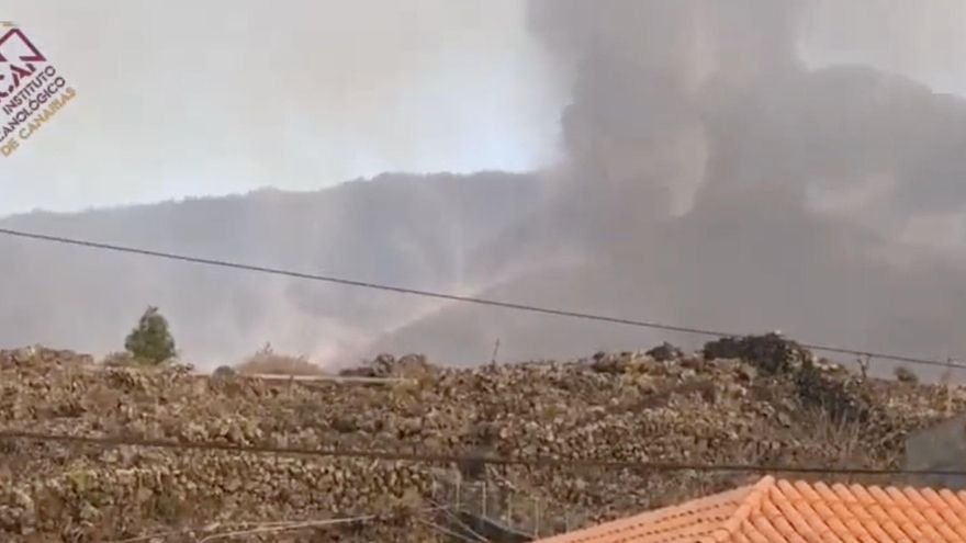Se derrumba el flanco norte del volcán de La Palma