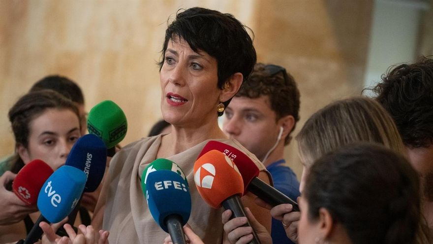 La ministra de Inclusión, Seguridad Social y Migraciones, Elma Saiz, valora los datos de afiliación a la Seguridad Social del mes de julio, a 4 de agosto de 2026, en Madrid (España).