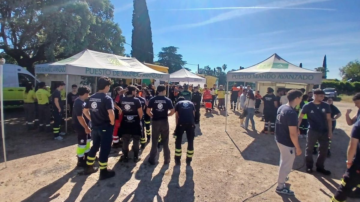 Simulacro de incendio forestal en Santo Domingo.