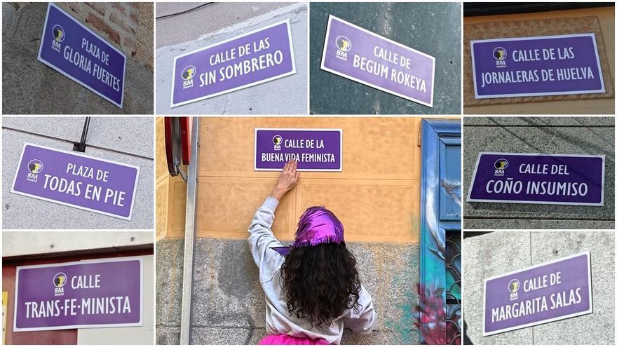 El 8M renombra las calles de Lavapiés "para construir el barrio feminista que soñamos"