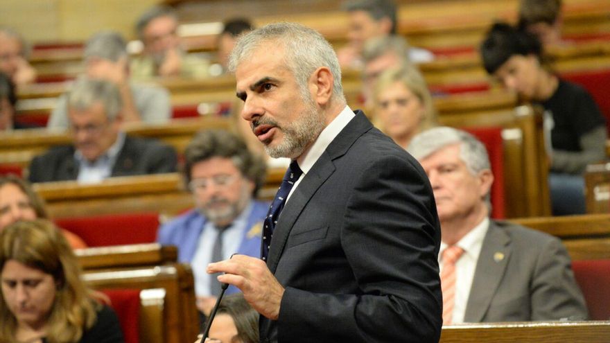 Carlos Carrizosa, portavoz del grupo parlamentario de Ciutadans, en el Parlament de Catalunya