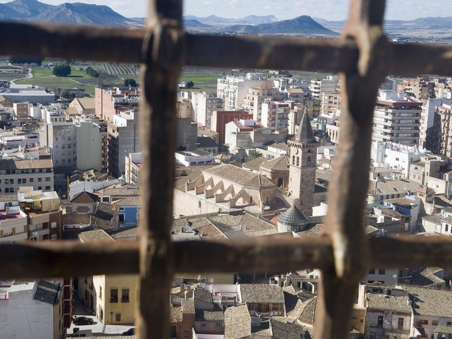 El Raval desde las alturas del Castillo de La Atalaya.