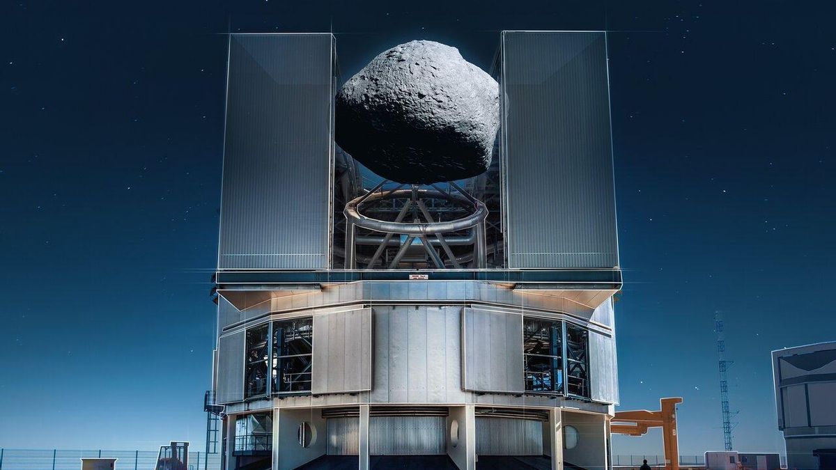 El asteroide es tan pequeño que podría caber fácilmente dentro de la cúpula de la unidad de telescopio del VLT utilizada para observarlo.