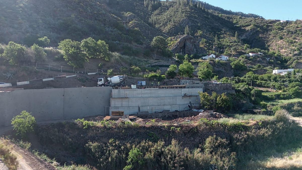 El Cabildo prepara la apertura de la carretera de La Culata, en Tejeda, tras dos meses de reparaciones por Therese