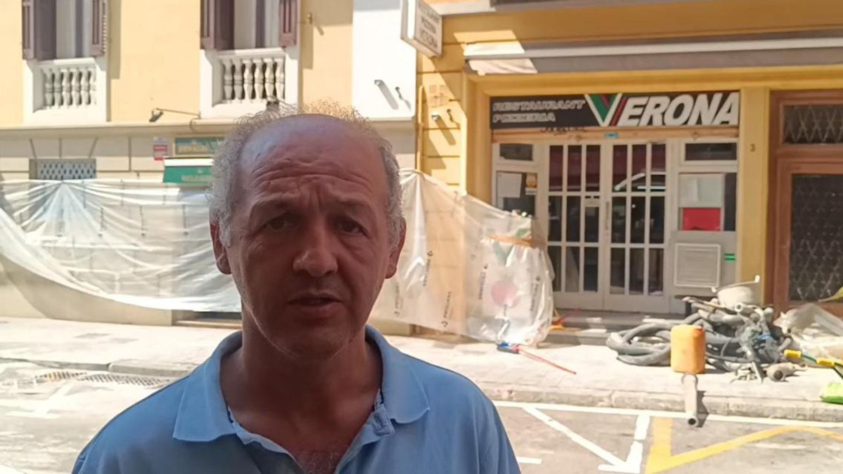 Domingo Fínez, propietario del Verona, restaurante donde apareció el socavón
