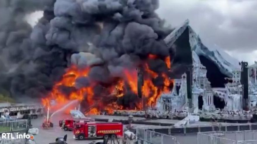Un incendio arrasa el escenario principal del festival Tomorrowland en Bélgica