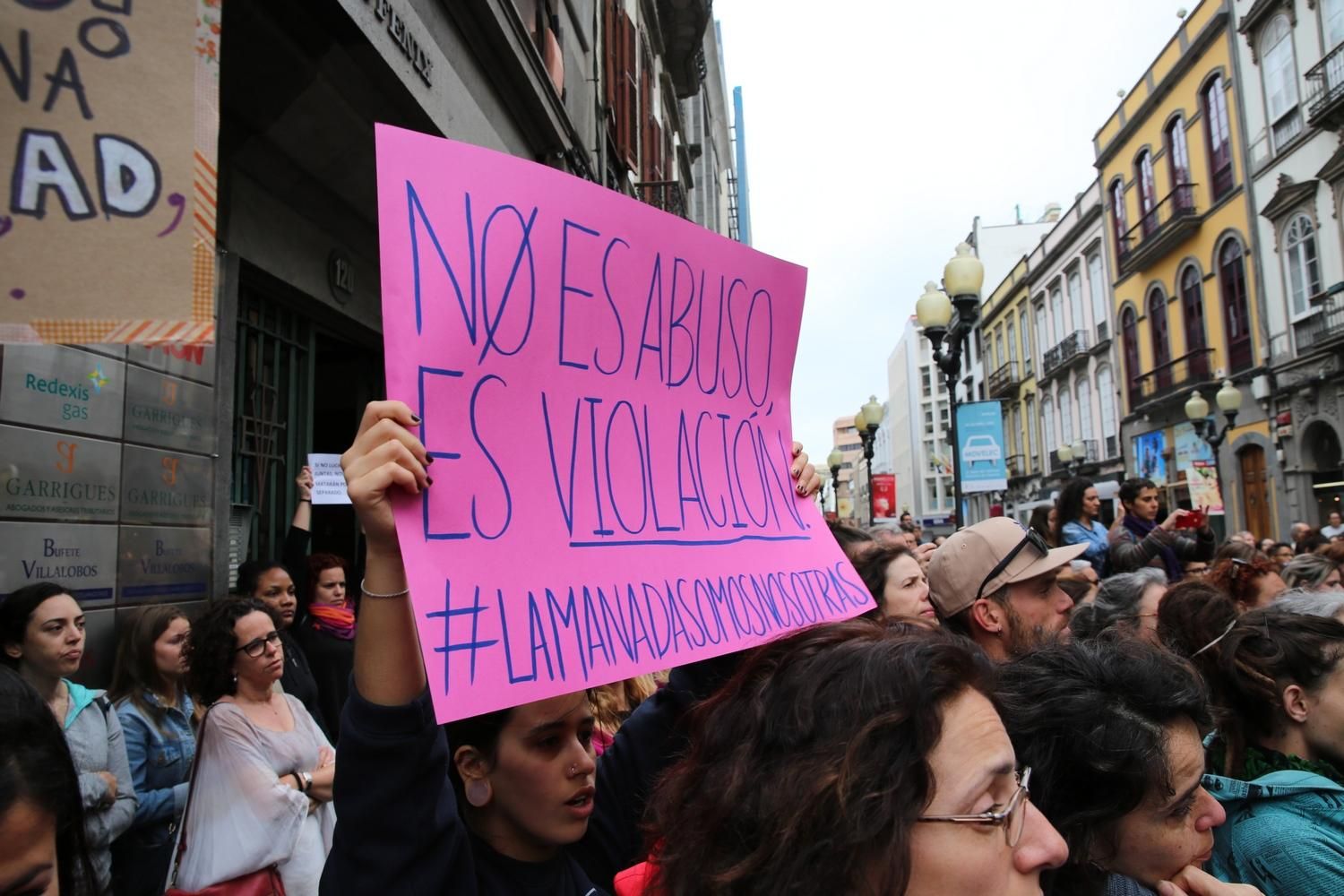Protesta en Las Palmas de Gran Canaria tras la sentencia de 'La Manada'