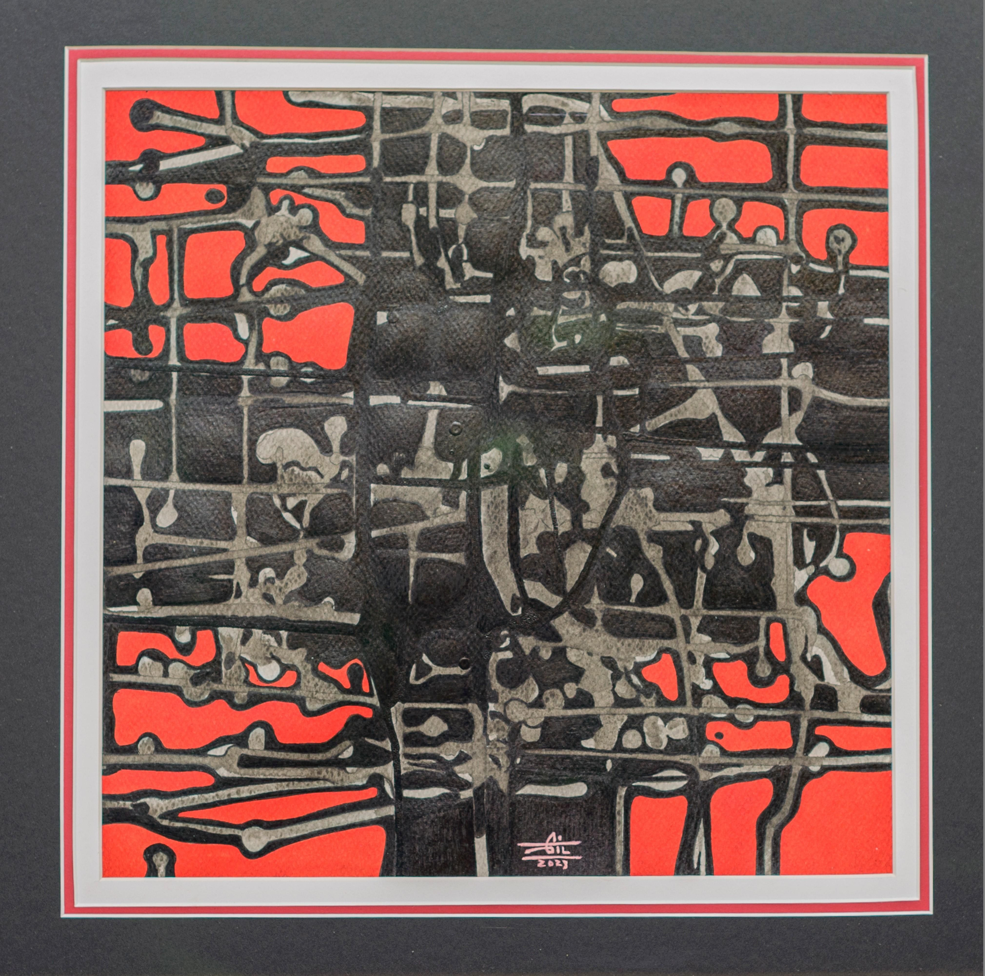 Una de las obras que componen la exposición 'El rojo y el negro'.