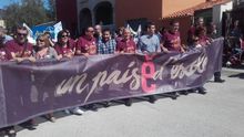 El conseller de Educación, Vicent Marzà, en el centro, con barba, en la trobada de Escola Valenciana en Montaverner en 2016.
