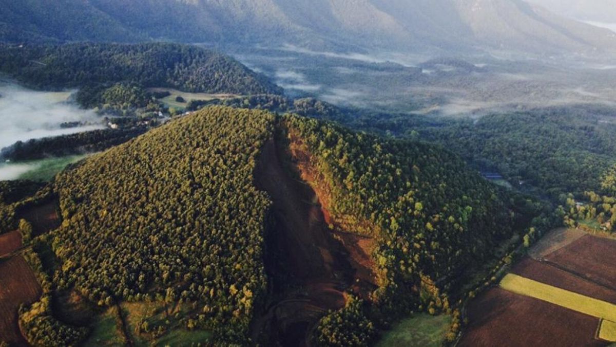 Vista del volcán del Croscat