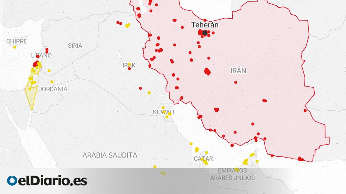 Mapas de los cuatro primeros días de guerra en Oriente Medio tras el ...