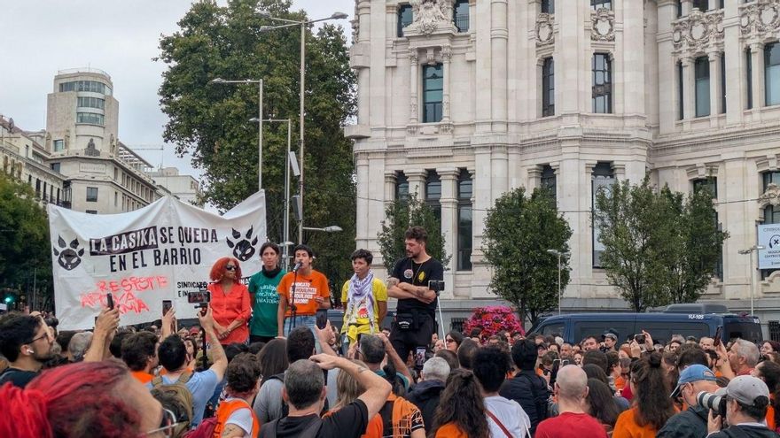 El Sindicato de Inquilinas, desde Cibeles.