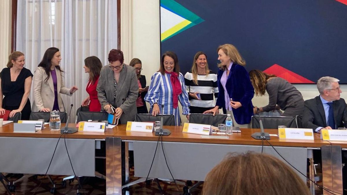 La consejera Susín, en el centro, durante la Conferencia Sectorial de este lunes.