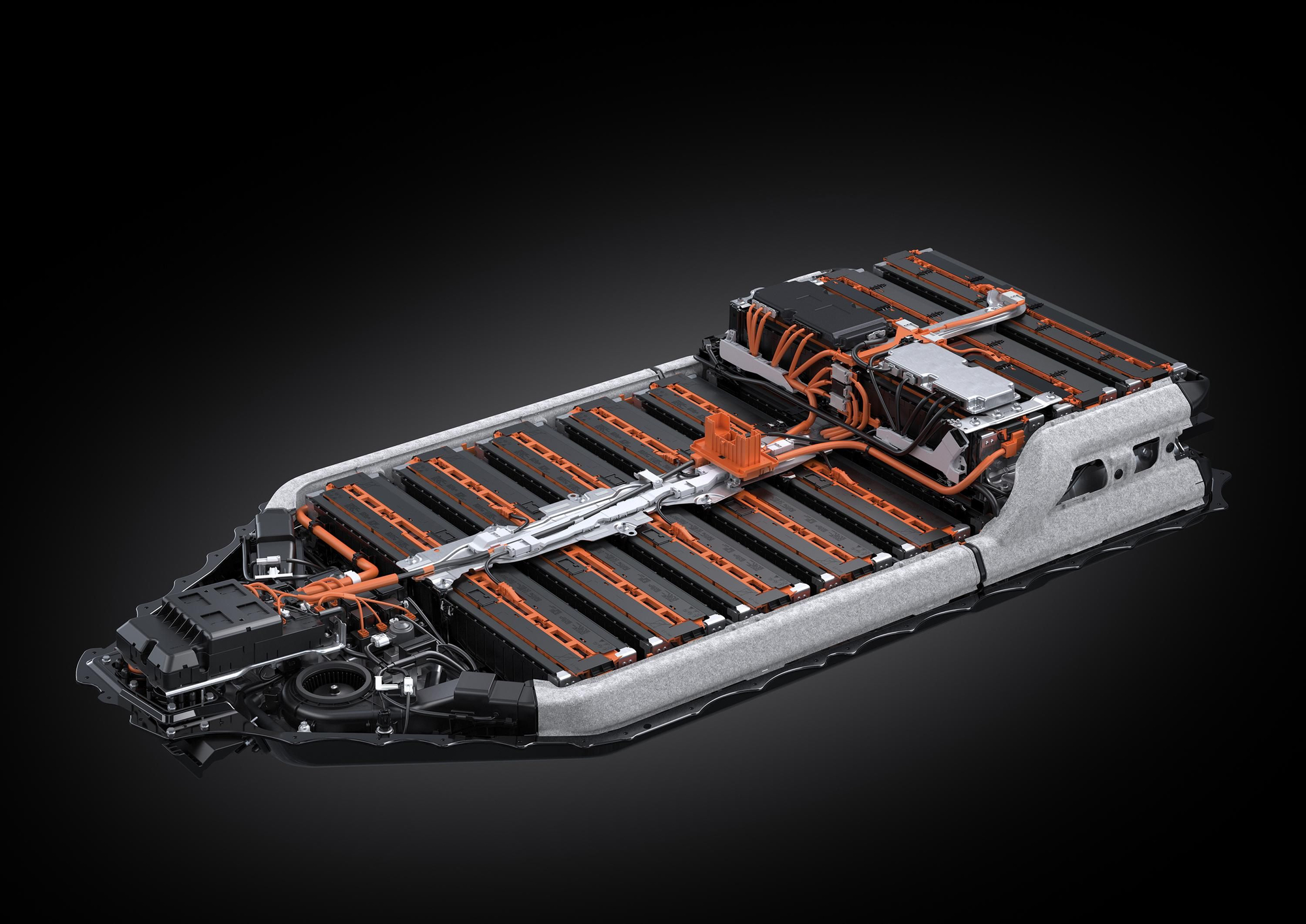 Aspecto de la batería completa de un Lexus UX 300e.