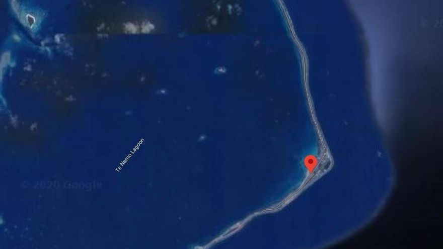La isla de Funafuti, capital de Tuvalu.