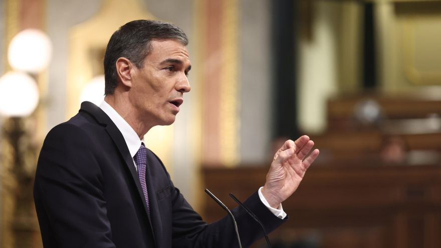 El presidente del Gobierno, Pedro Sánchez, durante una sesión de control al Gobierno, en el Congreso de los Diputados, a 12 de noviembre de 2025, en Madrid (España).