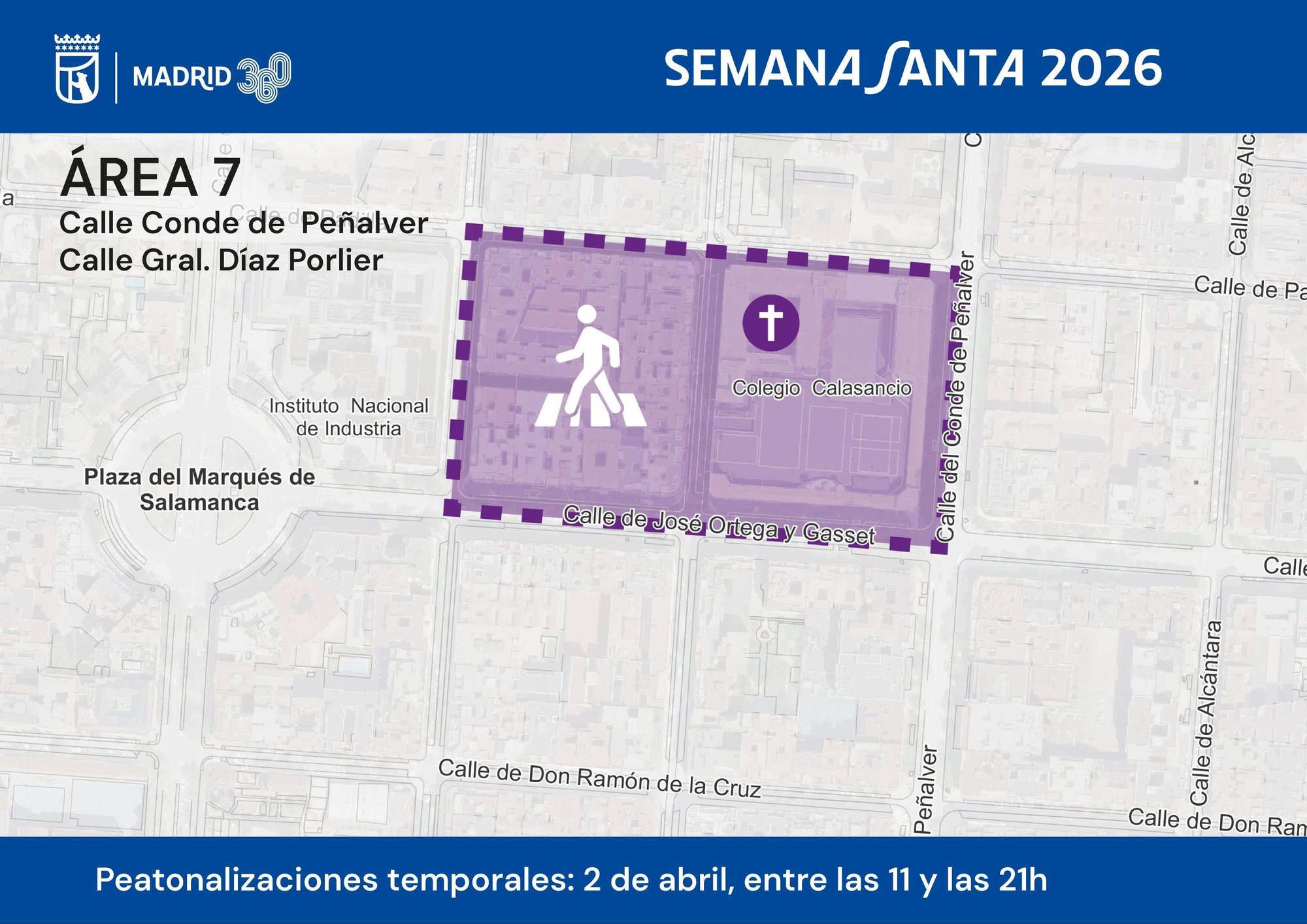 Peatonalización en el entorno de Salamanca