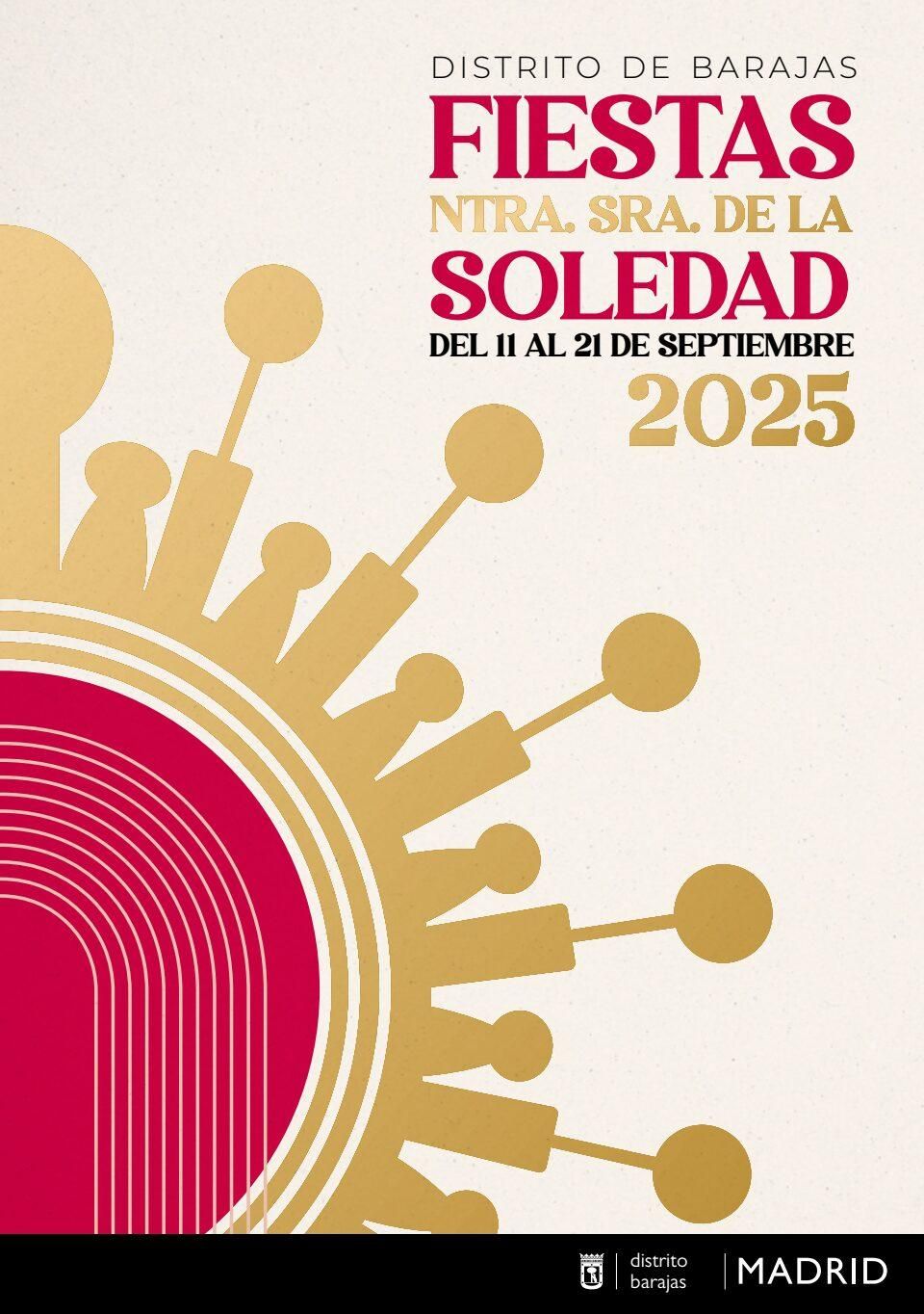 Cartel de las Fiestas de Nuestra Señora de la Soledad 2025 en Barajas