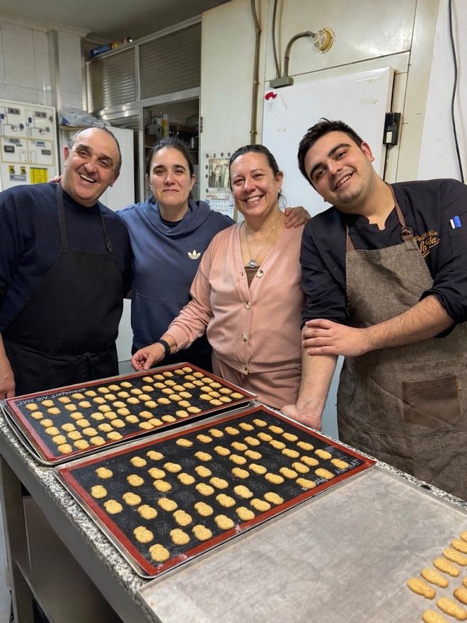 Quirós con su familia