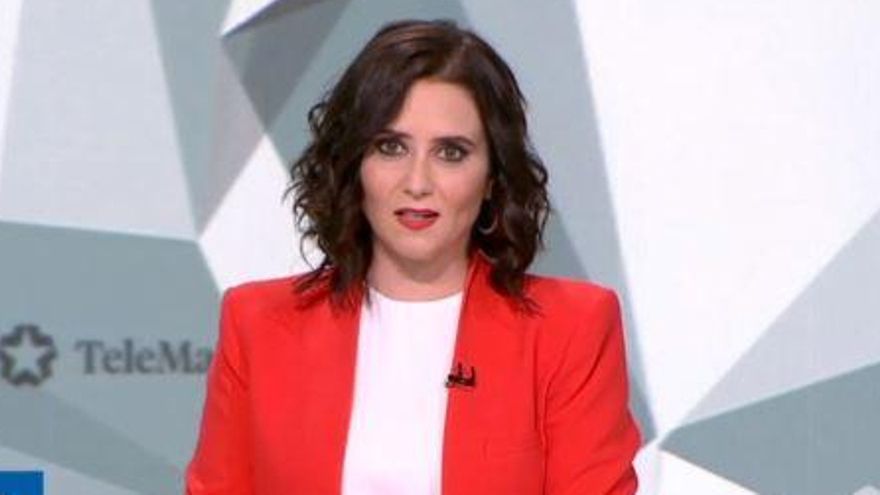 Ayuso en el debate de Telemadrid