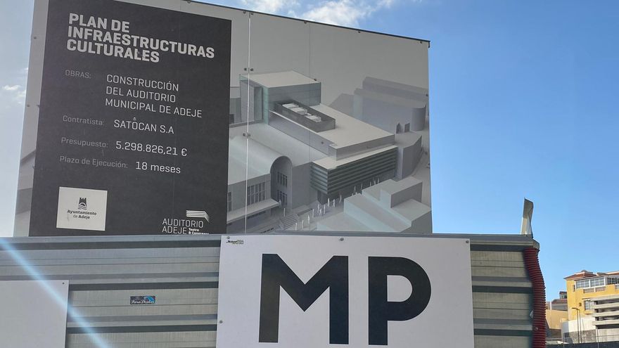 La obra del auditorio municipal de Adeje